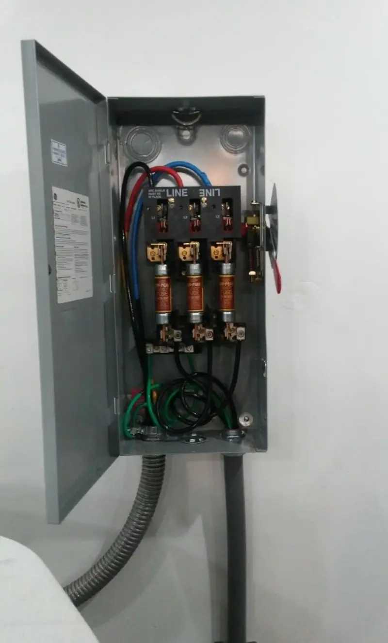Three-phase disconnect switch installed for Electrical Wiring & Rewiring in Montgomery